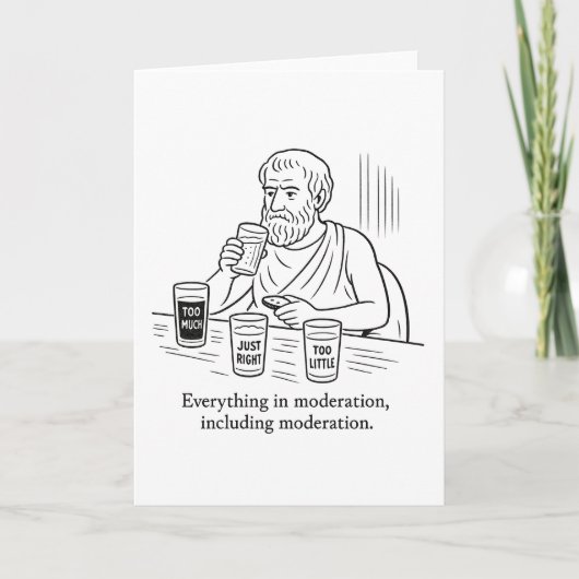 De gids van Aristoteles voor matiging Kaart (Voorkant)