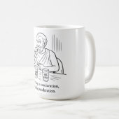 De gids van Aristoteles voor matiging Koffiemok (Voorkant rechts)