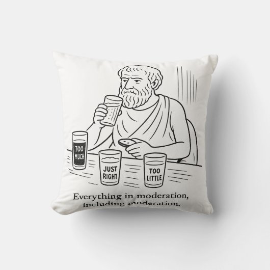De gids van Aristoteles voor matiging Kussen (Voorkant)