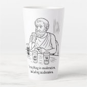 De gids van Aristoteles voor matiging Latte Mok (Voorkant)