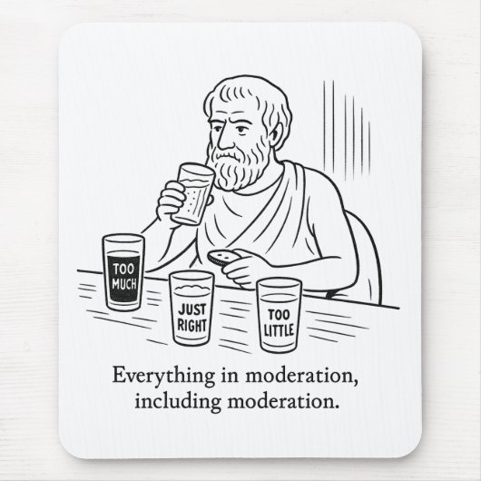 De gids van Aristoteles voor matiging Muismat (Voorkant)