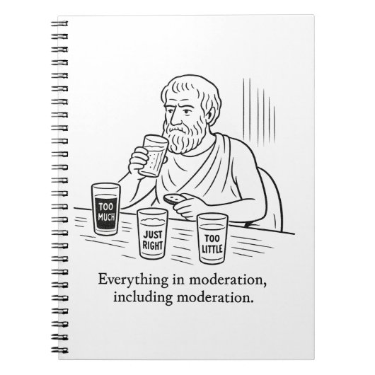 De gids van Aristoteles voor matiging Notitieboek (Voorkant)