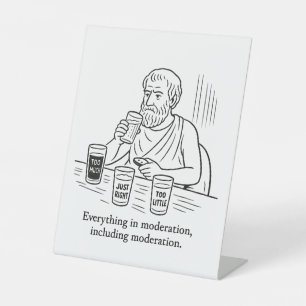 De gids van Aristoteles voor matiging Reclamebord Met Voetstuk