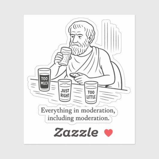 De Gids van Aristoteles voor Matiging Sticker (Vel)