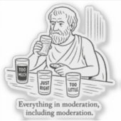 De Gids van Aristoteles voor Matiging Sticker (Voorkant)