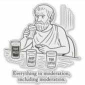 De gids van Aristoteles voor matiging Sticker (Voorkant)