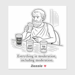 De gids van Aristoteles voor matiging Sticker