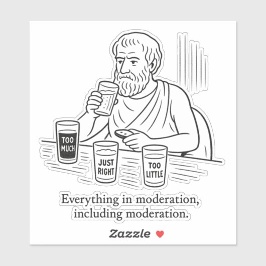 De gids van Aristoteles voor matiging Sticker (Vel)