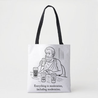 De gids van Aristoteles voor matiging Tote Bag