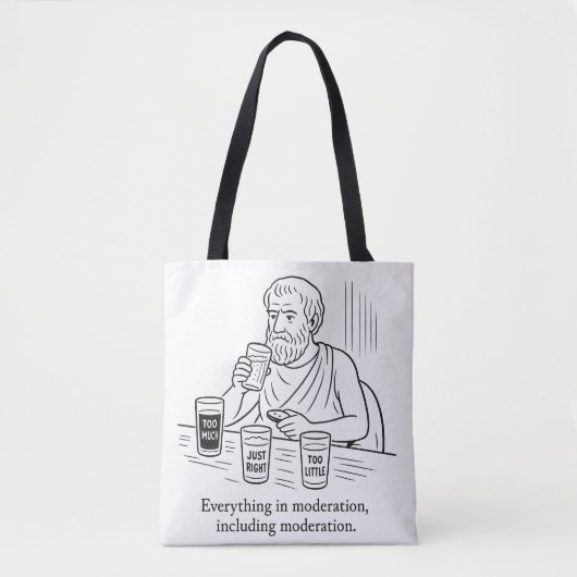 De gids van Aristoteles voor matiging Tote Bag (Voorkant)