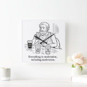 De Gids van Aristoteles voor Matiging Vierkante Klok (Huis)