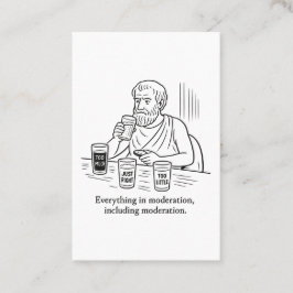 De gids van Aristoteles voor matiging Visitekaartje