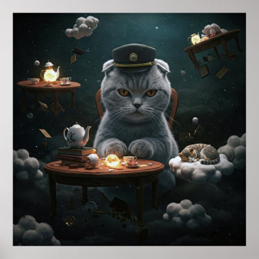 De gids van de kat voor stressmanagement - Grappig Poster (Voorkant)