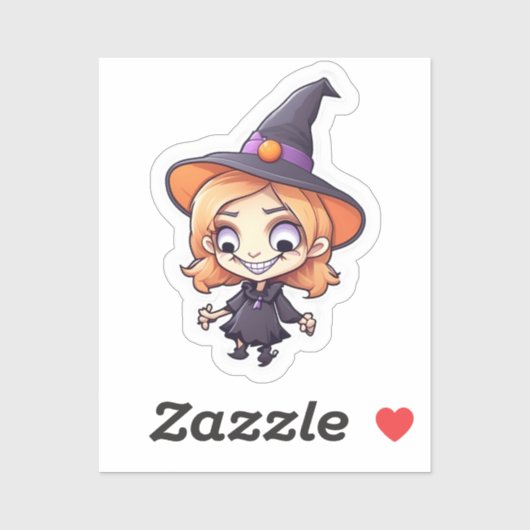 De giechelende coven: Happy Haunting Witch Sticker (Vel)
