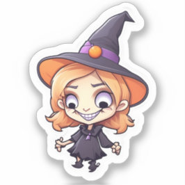 De giechelende coven: Happy Haunting Witch Sticker