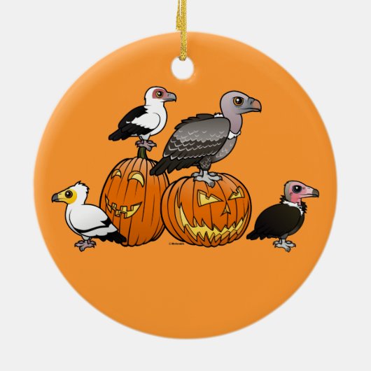 De Gieren van Halloween Keramisch Ornament (Achterkant)