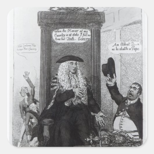 De gietstem of de onafhankelijk spreker vierkante sticker (Voorkant)