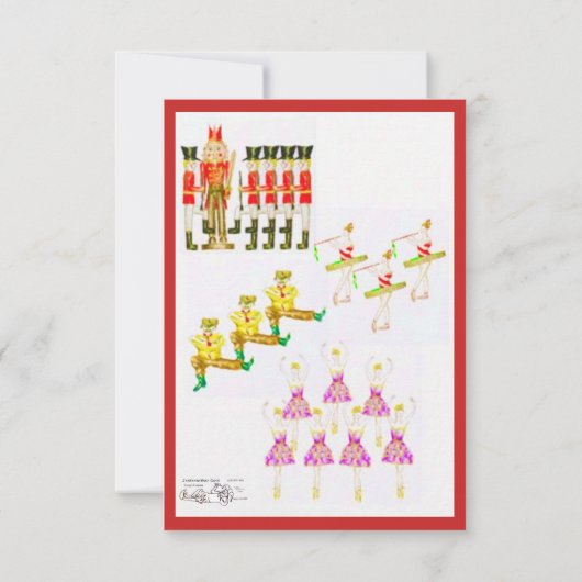 De gietvorm van de Nutkraker Bedankkaart (Achterkant)