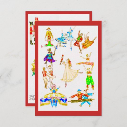 De gietvorm van de Nutkraker Bedankkaart (Voorkant / Achterkant)