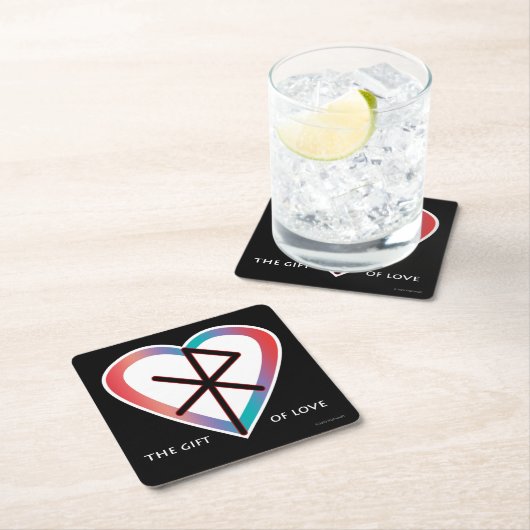 De Gift of Love Bindrune Papieren Onderzetter (Insitu)