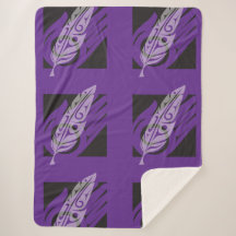 De Gift - Paarse, besmeurde Sherpa Blanket