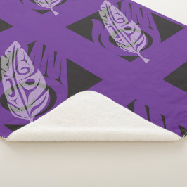 De Gift - Paarse, besmeurde Sherpa Blanket Deken