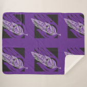 De Gift - Paarse, besmeurde Sherpa Blanket Deken (Voorkant (horizontaal))