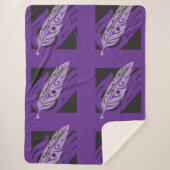 De Gift - Paarse, besmeurde Sherpa Blanket Sherpa Deken (Voorkant)