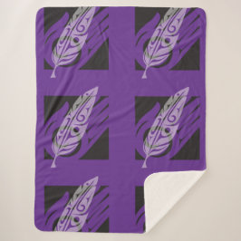 De Gift - Paarse, besmeurde Sherpa Blanket Sherpa Deken