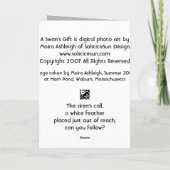 De Gift van een Zwaan Kaart (Achterkant)