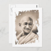 De Gift van Gandhi van Mahatma Briefkaart (Voorkant / Achterkant)