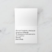 De Gift van het huwelijk "dankt u" kaardt Bedankkaart (Binnen)