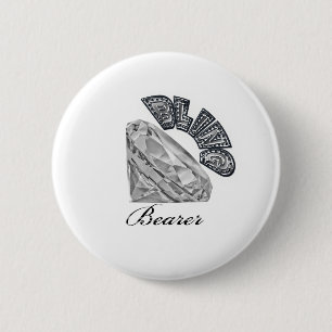 De Gift van het Huwelijk van de Drager van Bling Ronde Button 5,7 Cm