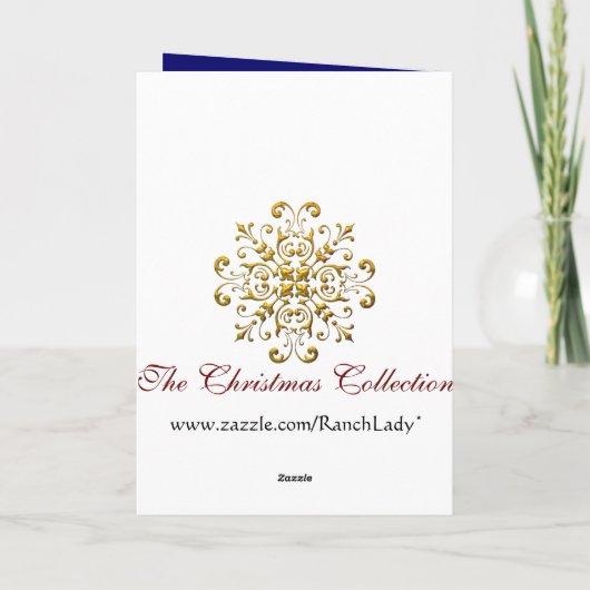 De gift van Kerstmis Feestdagen Kaart (Achterkant)