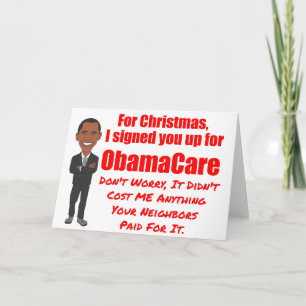 De Gift van Kerstmis van ObamaCare Feestdagen Kaart
