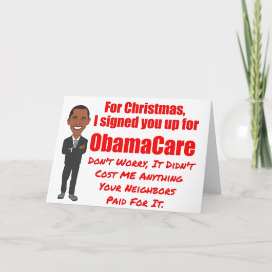 De Gift van Kerstmis van ObamaCare Feestdagen Kaart (Voorkant)