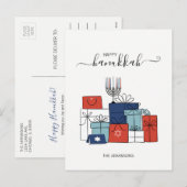 De Giften van de Chanoeka & het Briefkaart van de (Voorkant / Achterkant)