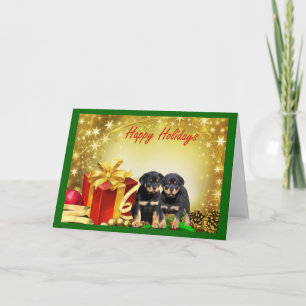 De Giften van de Kerstkaart van Rottweiler Feestdagen Kaart
