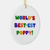 De Giften van de Papaver van het best-est-Beste Keramisch Ornament (Rechts)