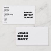 De Giften van de T-shirts van Grampa van het Visitekaartje (Voorkant / Achterkant)