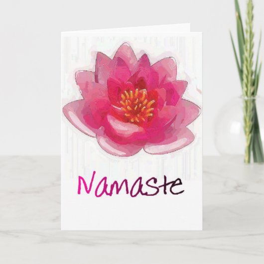 De Giften van de Yoga van "Namaste" van de Bloem Kaart (Voorkant)