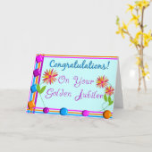 De Giften van het Gouden jubileum van nonnen Kaart (Gele Bloem)