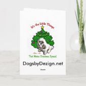 De Giften van Kerstmis van Apso van Lhasa Feestdagen Kaart (Achterkant)