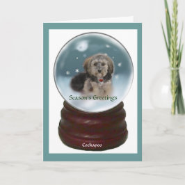 De Giften van Kerstmis van Cockapoo Feestdagen Kaart