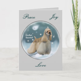 De Giften van Kerstmis van de cocker-spaniël Feestdagen Kaart