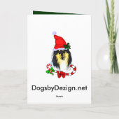 De Giften van Kerstmis van de collie Feestdagen Kaart (Achterkant)