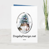 De Giften van Kerstmis van de Herdershond van Feestdagen Kaart (Achterkant)