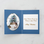 De Giften van Kerstmis van de Herdershond van Feestdagen Kaart (Binnen)