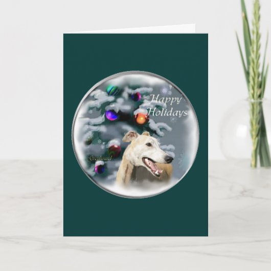 De Giften van Kerstmis van de windhond Feestdagen Kaart (Voorkant)