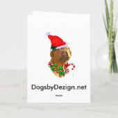 De Giften van Kerstmis van Dogue DE Bordeaux Feestdagen Kaart (Achterkant)